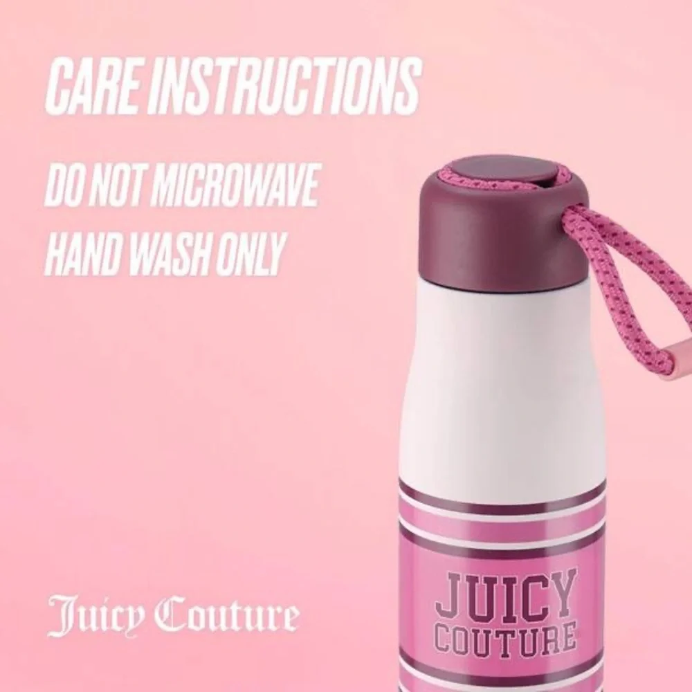 JUICY COUTURE  Pink and White Water Bottle - Picture 4 of 5